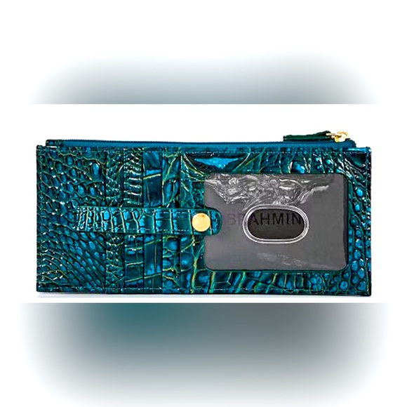 Brahmin Handbags - Ombre Melbourne Collection Zesty Green
Leather Credit Card Wallet Preloved